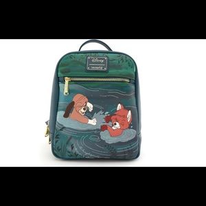 NWT Fox and the Hound Loungefly mini backpack